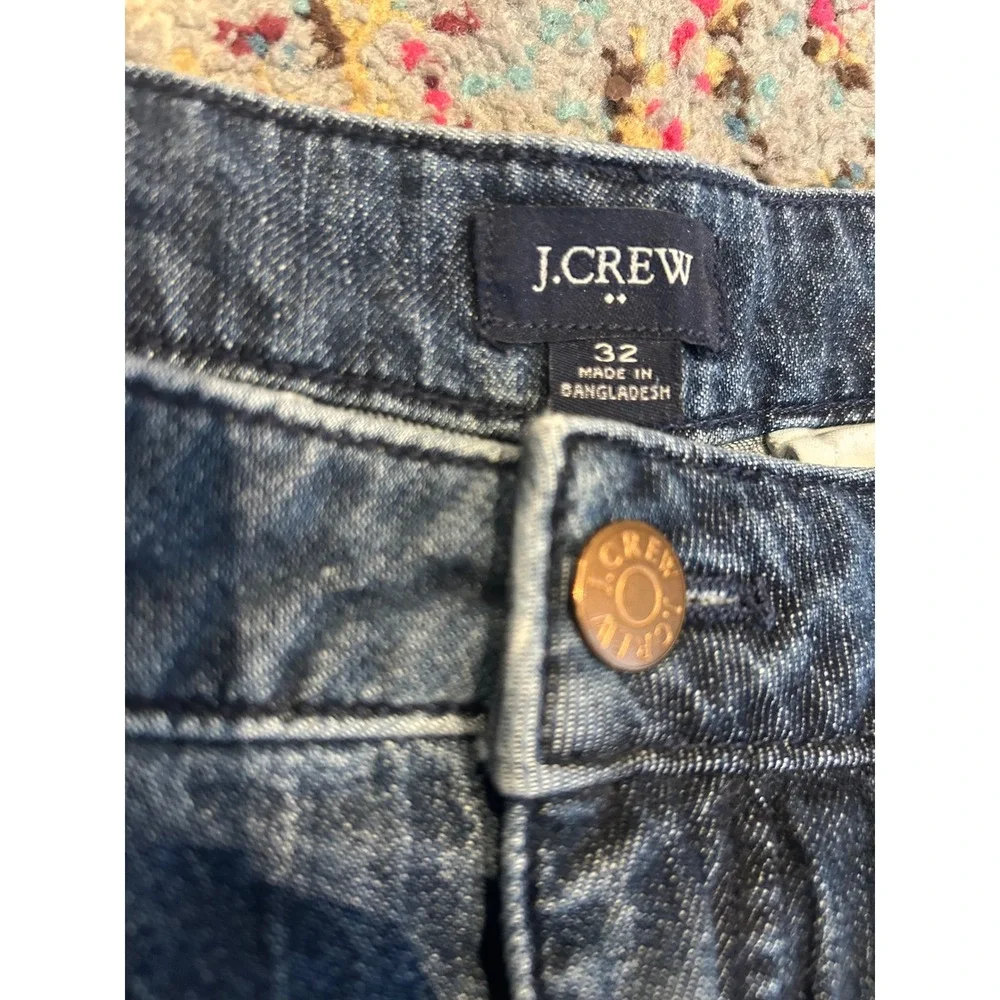 J. Crew Wide Leg Crop Jeans Dark Wash Denim Size‎ 32 Women's